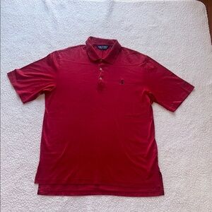Ralph Lauren Red Polo Shirt with Classic Collar and Logo